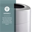 Pemberly Row Open Top Trash Receptacle with Liner 9920BL Black