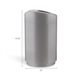 Pemberly Row Open Top Trash Receptacle with Liner 9920BL Black