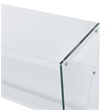 Pemberly Row SoHo Bookcase in White Wood Finish with Clear Glass Sides
