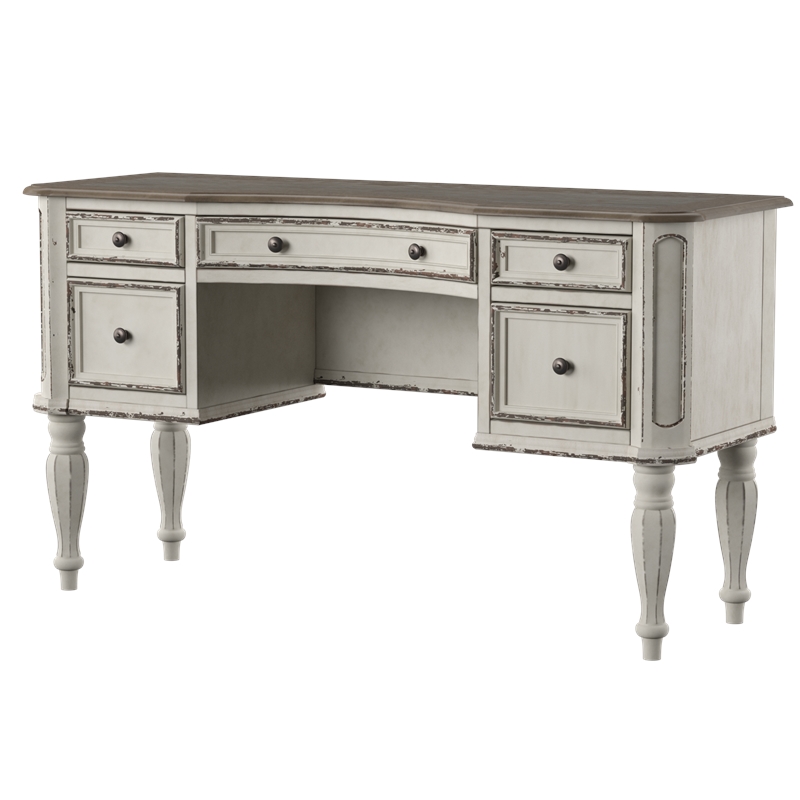 Pemberly Row Modern / Contemporary Elegant White Vanity Desk