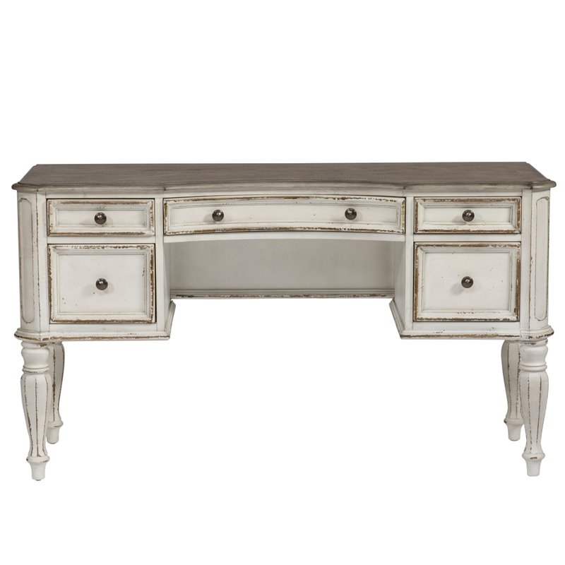 Pemberly Row Modern / Contemporary Elegant White Vanity Desk