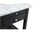 Pemberly Row End Table with Drawer and Slide in Black Wood Finish