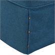 Pemberly Row Contemporary Folding Bed Ottoman in Blue Fabric