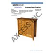 Pemberly Row Solid Wood Storage Cabinet in Light Golden Brown