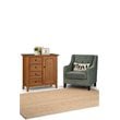 Pemberly Row Solid Wood Storage Cabinet in Light Golden Brown
