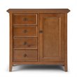 Pemberly Row Solid Wood Storage Cabinet in Light Golden Brown