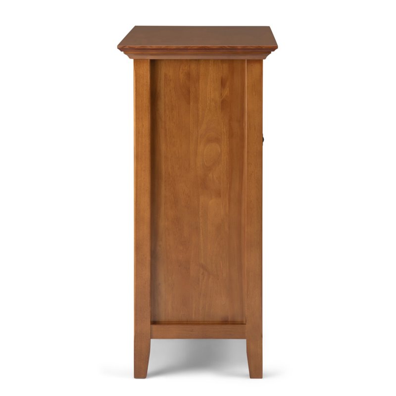 Pemberly Row Solid Wood Storage Cabinet in Light Golden Brown
