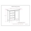 Pemberly Row Solid Wood Storage Cabinet in Light Golden Brown