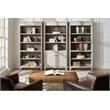 Pemberly Row Open Wood Bookcase Storage Cabinet Office Shelves White