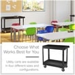 Pemberly Row Reay-To-Assemble Metal Utility Cart 30 x 16 Black