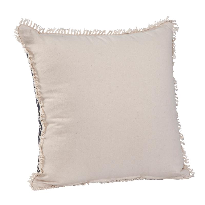 Pemberly Row Modern / Contemporary Cotton Throw Pillow in Navy/White