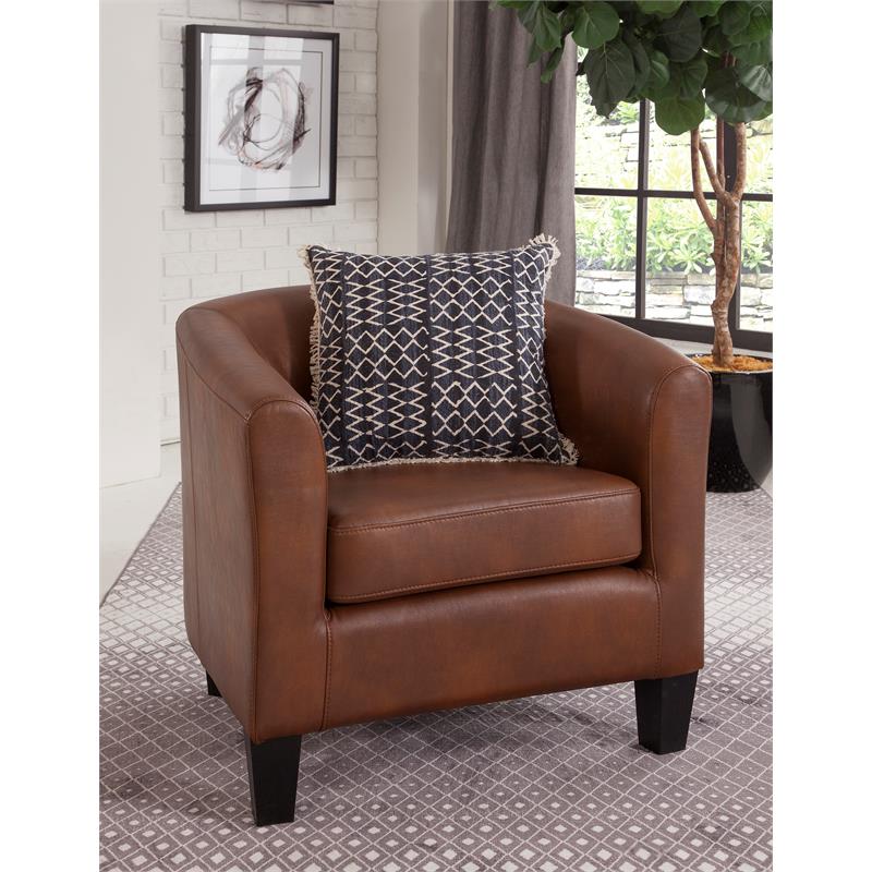 Pemberly Row Modern / Contemporary Cotton Throw Pillow in Navy/White