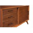 Pemberly Row Contemporary Small Wood TV Console in Acorn Brown