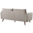 Pemberly Row 2-Piece Fabric Upholstered Sofa and Loveseat Set in Beige