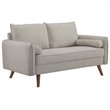 Pemberly Row 2-Piece Fabric Upholstered Sofa and Loveseat Set in Beige