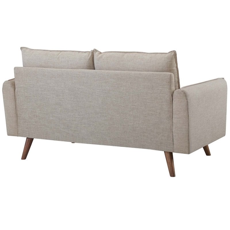 Pemberly Row 2-Piece Fabric Upholstered Sofa and Loveseat Set in Beige