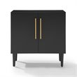 Pemberly Row Contemporary Wood Accent Cabinet in Matte Black