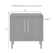 Pemberly Row Contemporary Wood Accent Cabinet in Matte Black