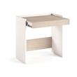 Pemberly Row Modern Engineered Wood Italian Extendable Office Desk in Light Oak