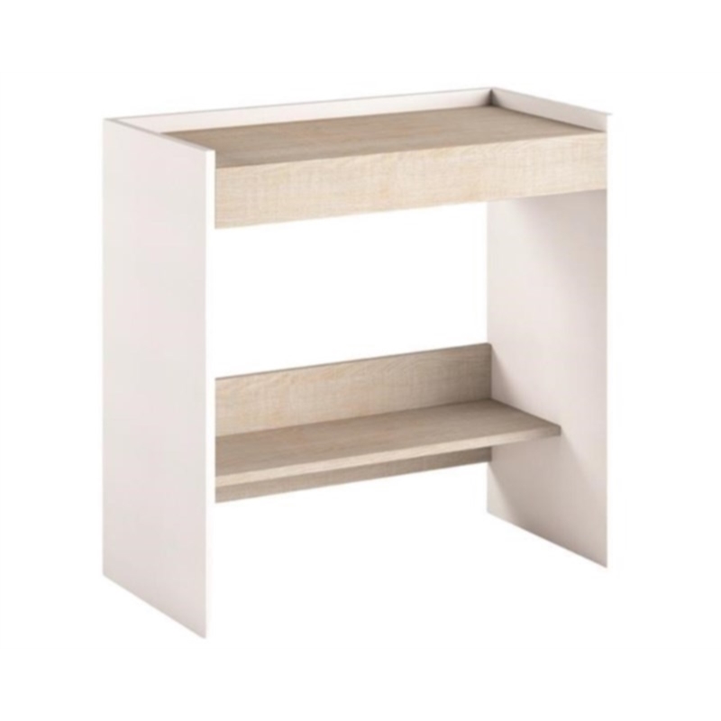 Pemberly Row Modern Engineered Wood Italian Extendable Office Desk in Light Oak