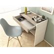 Pemberly Row Modern Engineered Wood Italian Extendable Office Desk in Light Oak