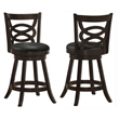 Pemberly Row Wood Swivel Counter Height Stools in Cappuccino