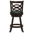Pemberly Row Wood Swivel Counter Height Stools in Cappuccino