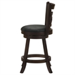 Pemberly Row Wood Swivel Counter Height Stools in Cappuccino