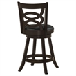 Pemberly Row Wood Swivel Counter Height Stools in Cappuccino