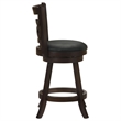 Pemberly Row Wood Swivel Counter Height Stools in Cappuccino