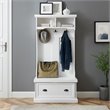 Pemberly Row Contemporary Coastal MDF Wood Hall Tree in White