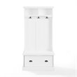 Pemberly Row Contemporary Coastal MDF Wood Hall Tree in White