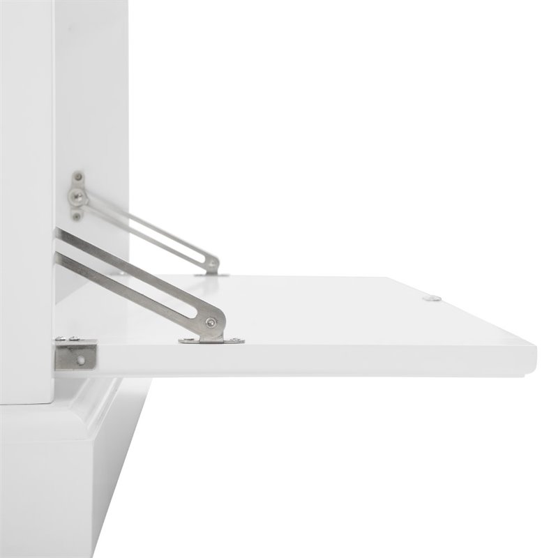 Pemberly Row Contemporary Coastal MDF Wood Hall Tree in White