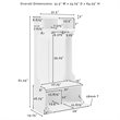 Pemberly Row Contemporary Coastal MDF Wood Hall Tree in White