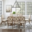 Pemberly Row 9 Piece Contemporary Wood Dining Set in Rustic Brown