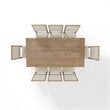 Pemberly Row 9 Piece Contemporary Wood Dining Set in Rustic Brown