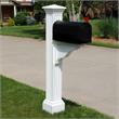 Pemberly Row Weatherproof Traditional Plastic Mail Post in White