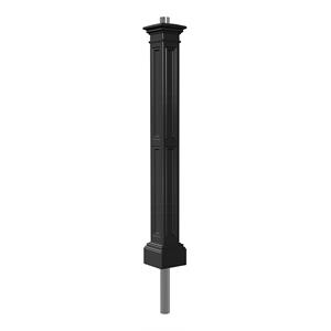 Pemberly Row Traditional Plastic Lamp Post with Mount in Black