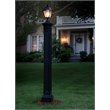 Pemberly Row Traditional Plastic Lamp Post with Mount in White