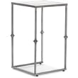 Pemberly Row Modern / Contemporary Solid Marble Side Table White