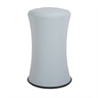 Pemberly Row Height Stool with White Frame and Gray Fabric 18