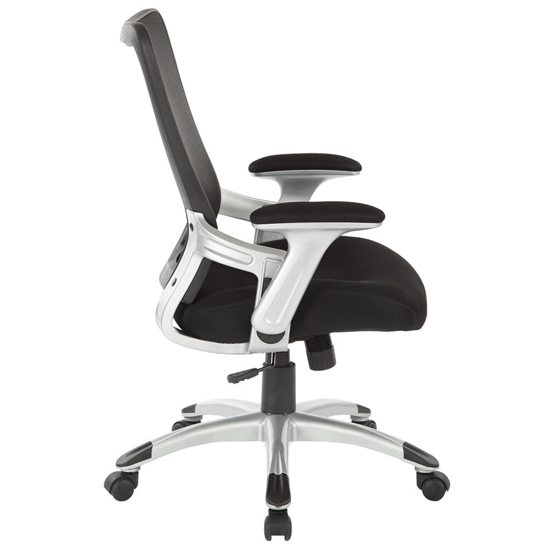 Pemberly Row Mesh Back Manager's Chair with Black Mesh Fabric Seat