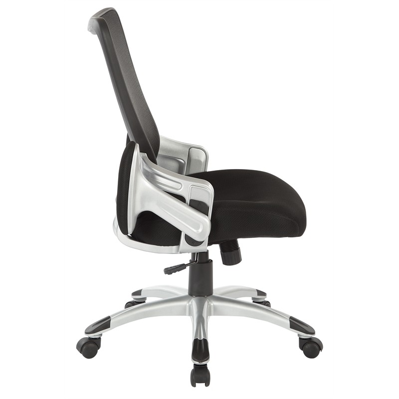 Pemberly Row Mesh Back Manager's Chair with Black Mesh Fabric Seat
