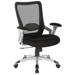 Pemberly Row Mesh Back Manager's Chair with Black Mesh Fabric Seat