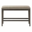 Pemberly Row Contemporary Counter Height Wood Bench in Brown
