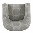 Pemberly Row Transitional Wood and Fabric Barrel Accent Chair in Gray