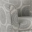 Pemberly Row Transitional Wood and Fabric Barrel Accent Chair in Gray