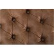 Pemberly Row Modern Faux Leather Large Bench with Button Tufting in Brown