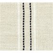Pemberly Row Modern Metal and Fabric Stripe X-base Ottoman in Black and White