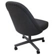 Pemberly Row Swivel Metal Dining Caster Chair - Gray Vinyl - Gray